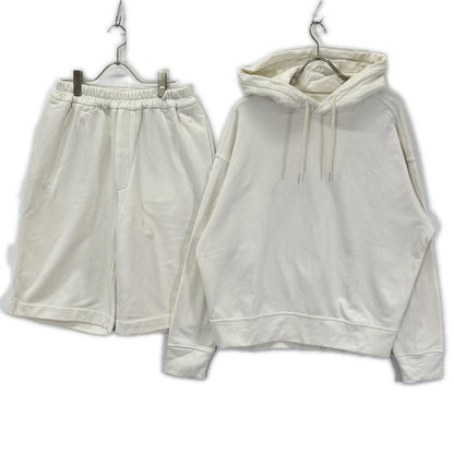 JIL SANDER+ ジルサンダープラス ホワイト スウェットハーフパンツ・フーディ トップス