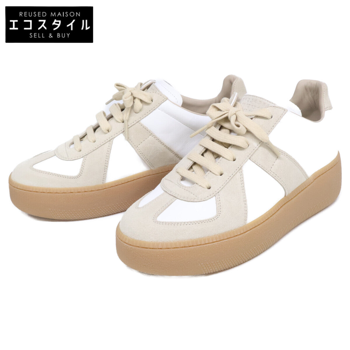 Maison margiela メゾンマルジェラ 【新品同様】22 26SS S58WS0282 P1895 H7938 レプリカ ウェッジ レザー/スエード スニーカー シューズ