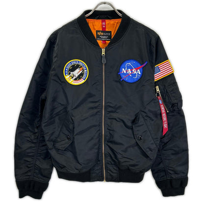 ALPHA INDUSTRIES Alpha Industries TA0135-201 black NASA patch flight MA-1 jacket jacket