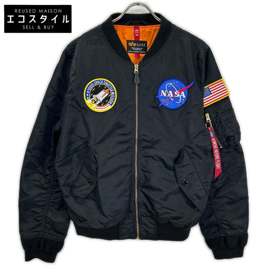 ALPHA INDUSTRIES アルファインダストリーズ TA0135-201 ブラック NASA ワッペン フライト MA-1 ジャケット ジャケット