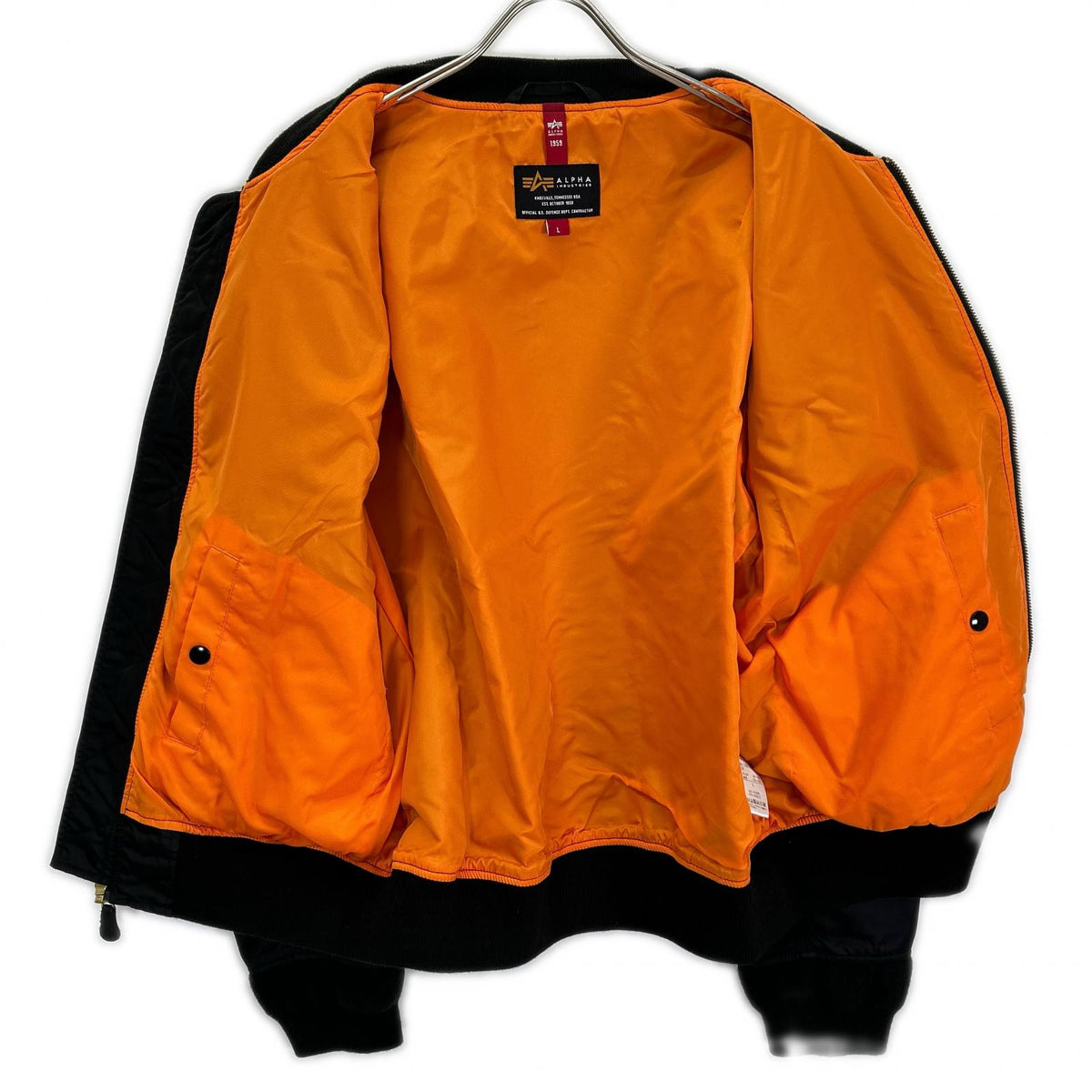 ALPHA INDUSTRIES Alpha Industries TA0135-201 black NASA patch flight MA-1 jacket jacket