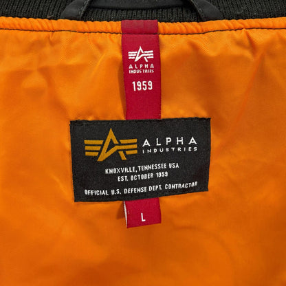 ALPHA INDUSTRIES Alpha Industries TA0135-201 black NASA patch flight MA-1 jacket jacket