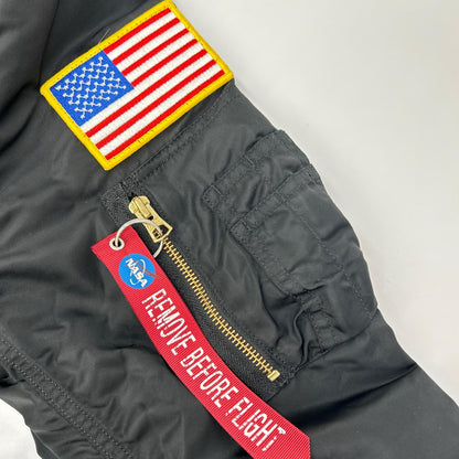 ALPHA INDUSTRIES Alpha Industries TA0135-201 black NASA patch flight MA-1 jacket jacket