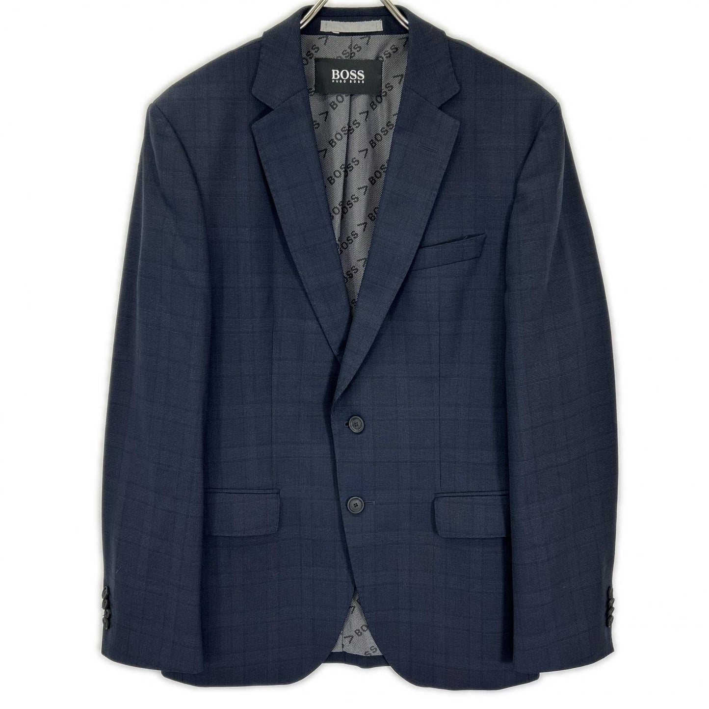 HUGOBOSS ヒューゴボス 10237570 ネイビー グレンチェック スーツセットアップ スーツ セットアップ