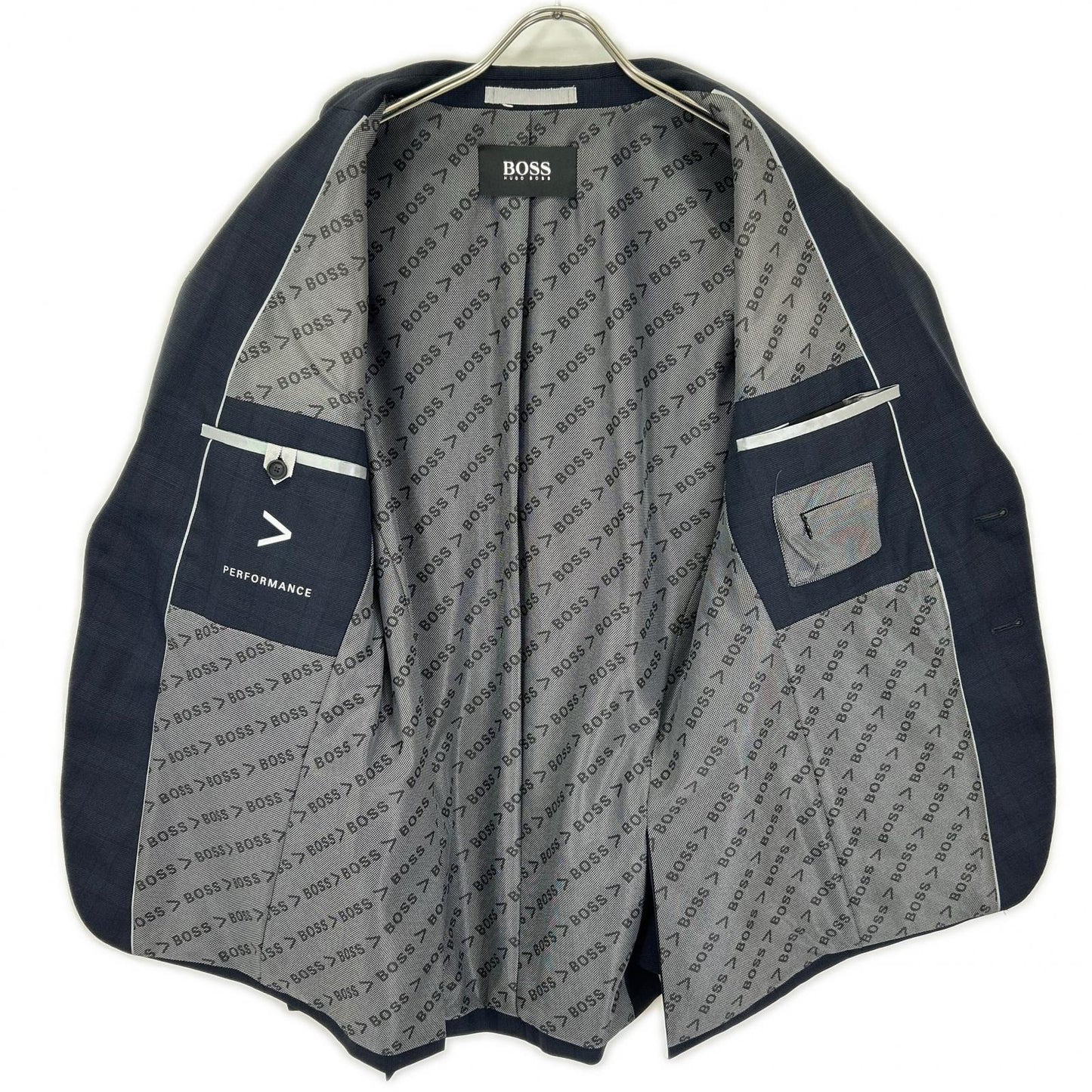 HUGOBOSS ヒューゴボス 10237570 ネイビー グレンチェック スーツセットアップ スーツ セットアップ