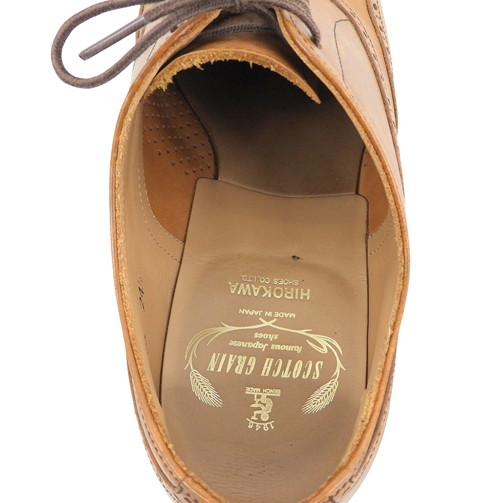 SCOTCH GRAIN スコッチグレイン ウィングチップ ドレスシューズ メンズ ブラウン 24 1/2 F-745 シューズ