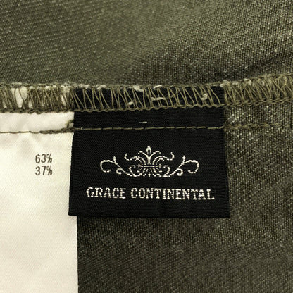 GRACE CONTINENTAL グレースコンチネンタル 01253 41129-00 カーキ コットン 五分袖シャツ トップス