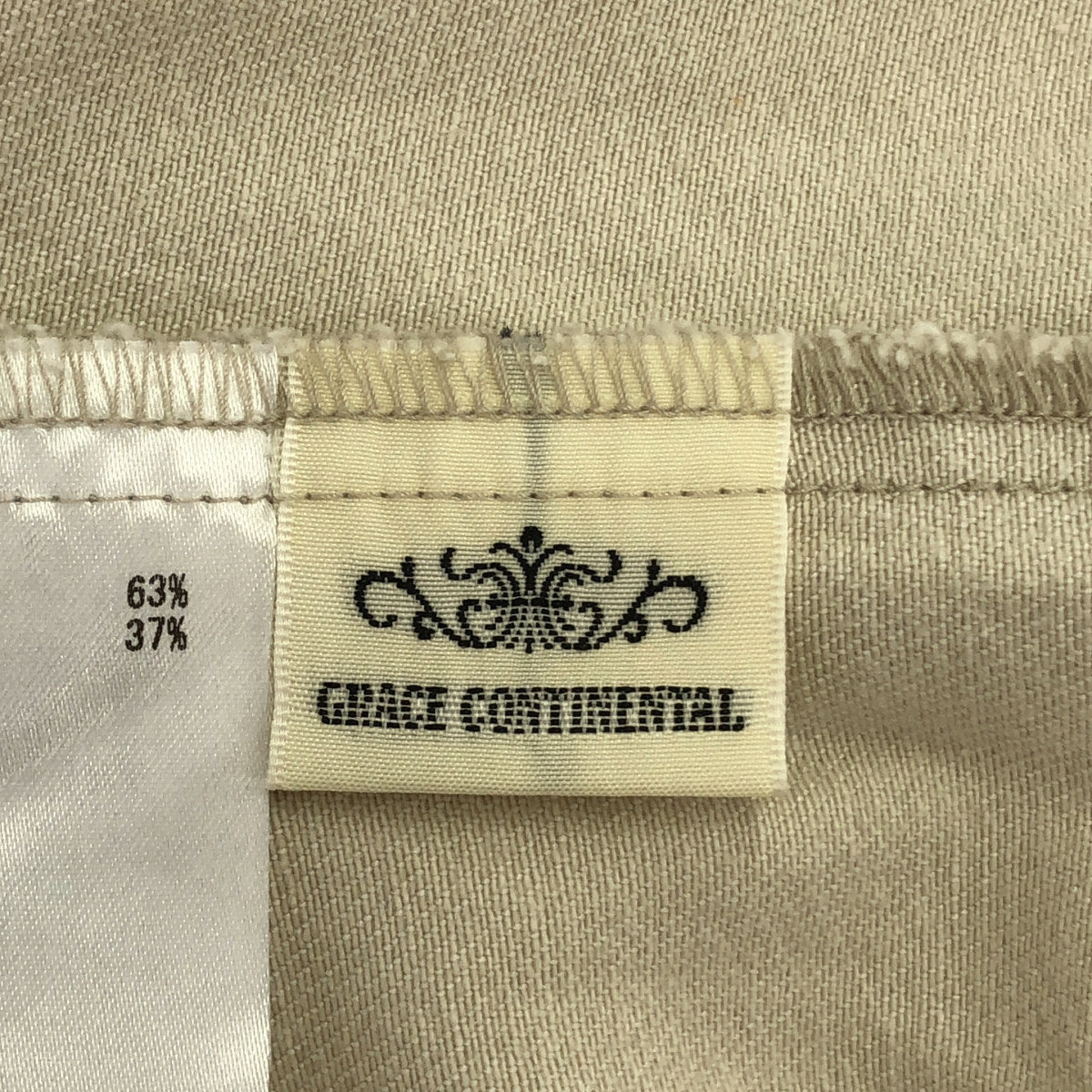 GRACE CONTINENTAL グレースコンチネンタル アイボリー コットン 五分袖シャツ トップス