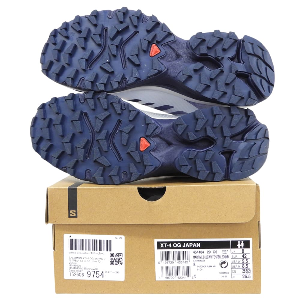 SALOMON サロモン 美品 XT-4 OG NAMI PACK ローカットスニーカー シューズ メンズ ネイビー ホワイト 26.5cm 246155 シューズ