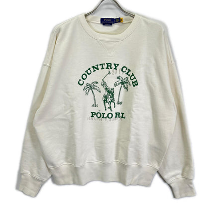 POLObyRalphLauren ポロラルフローレン ホワイト ヴィンテージフィット グラフィック スウェットシャツ トップス