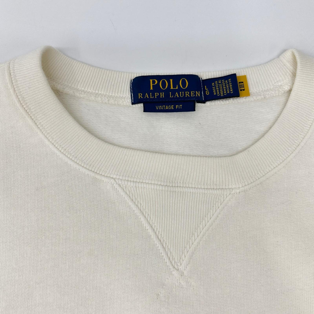 POLObyRalphLauren ポロラルフローレン ホワイト ヴィンテージフィット グラフィック スウェットシャツ トップス