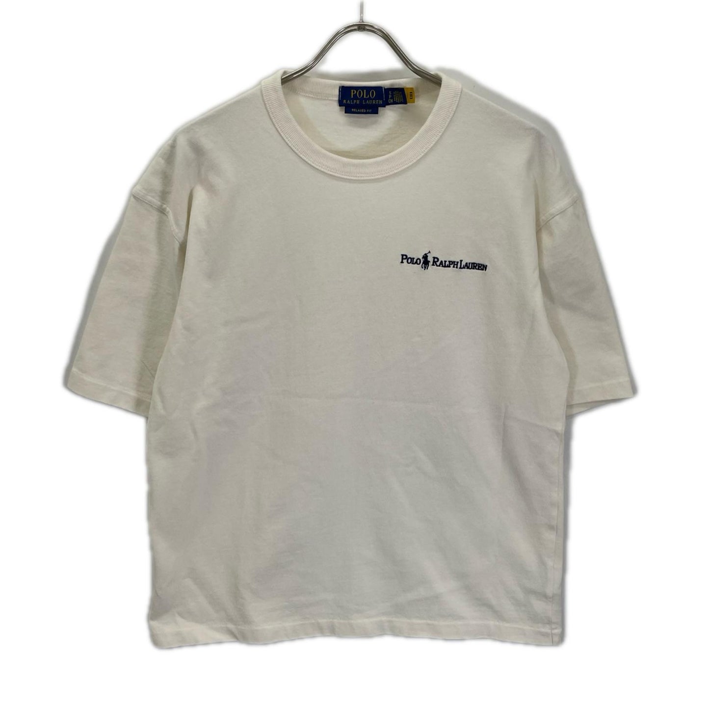 POLObyRalphLauren ポロラルフローレン ホワイト クルーネック ヘビーウェイト 半袖Tシャツ トップス