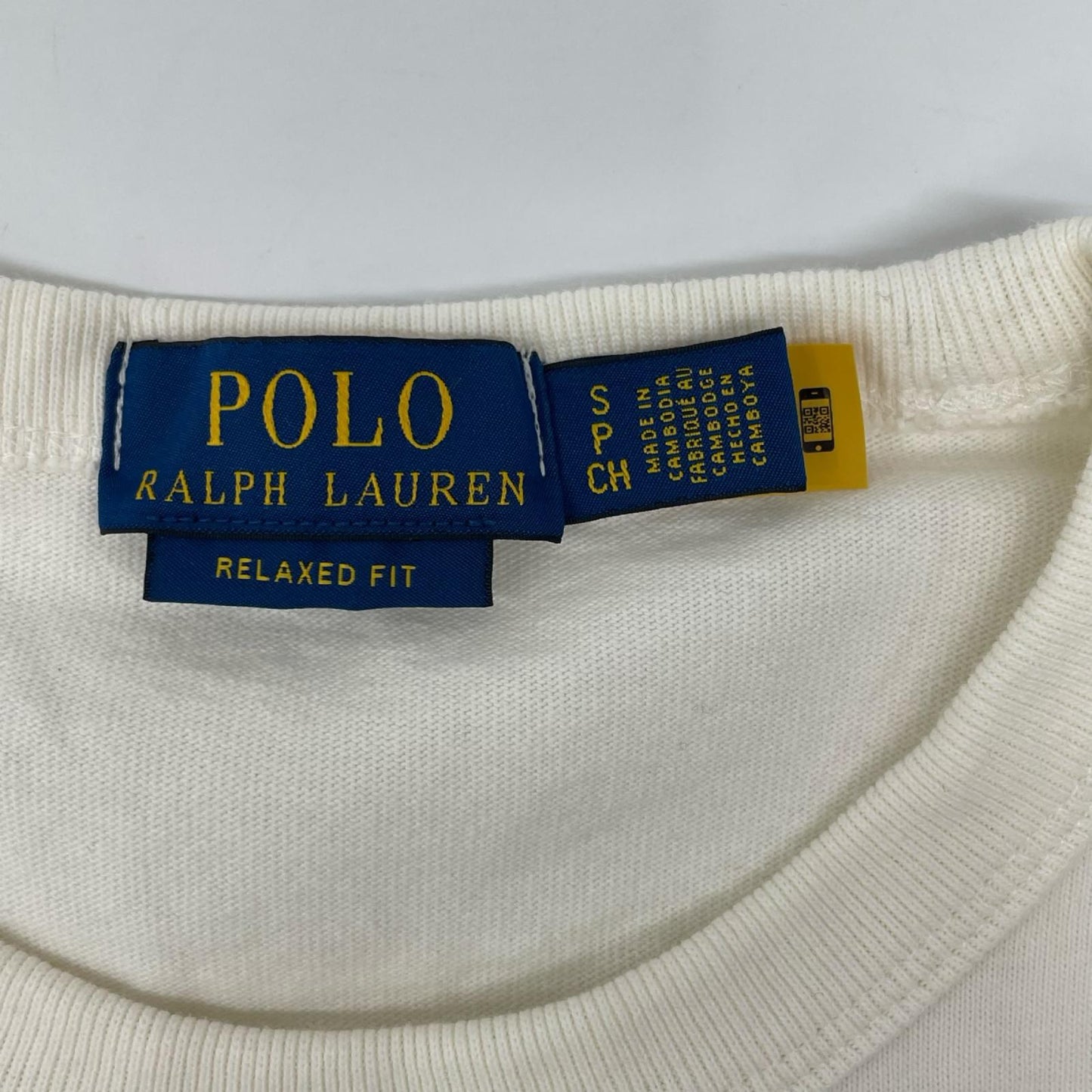 POLObyRalphLauren ポロラルフローレン ホワイト クルーネック ヘビーウェイト 半袖Tシャツ トップス