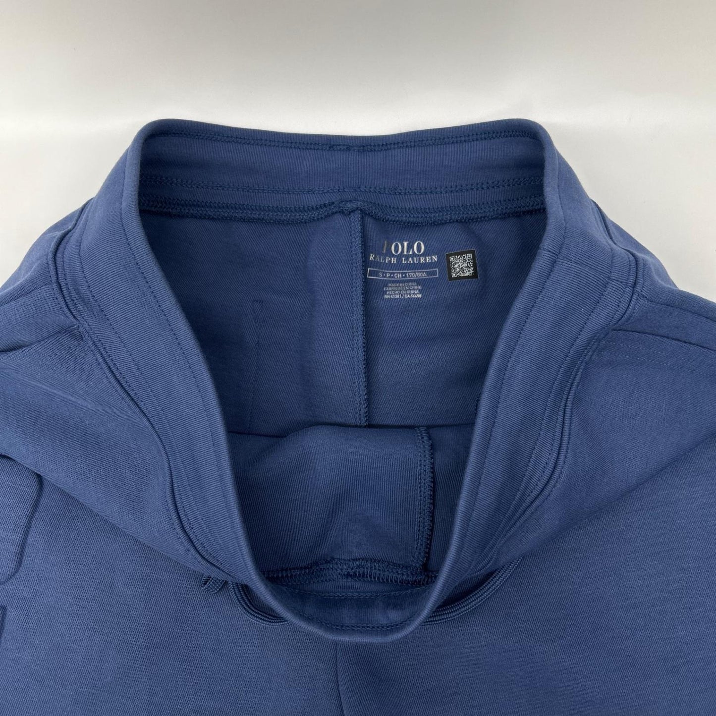 POLObyRalphLauren ポロラルフローレン ブルー ロゴエンボス ダブルニット ハーフパンツ ボトムス