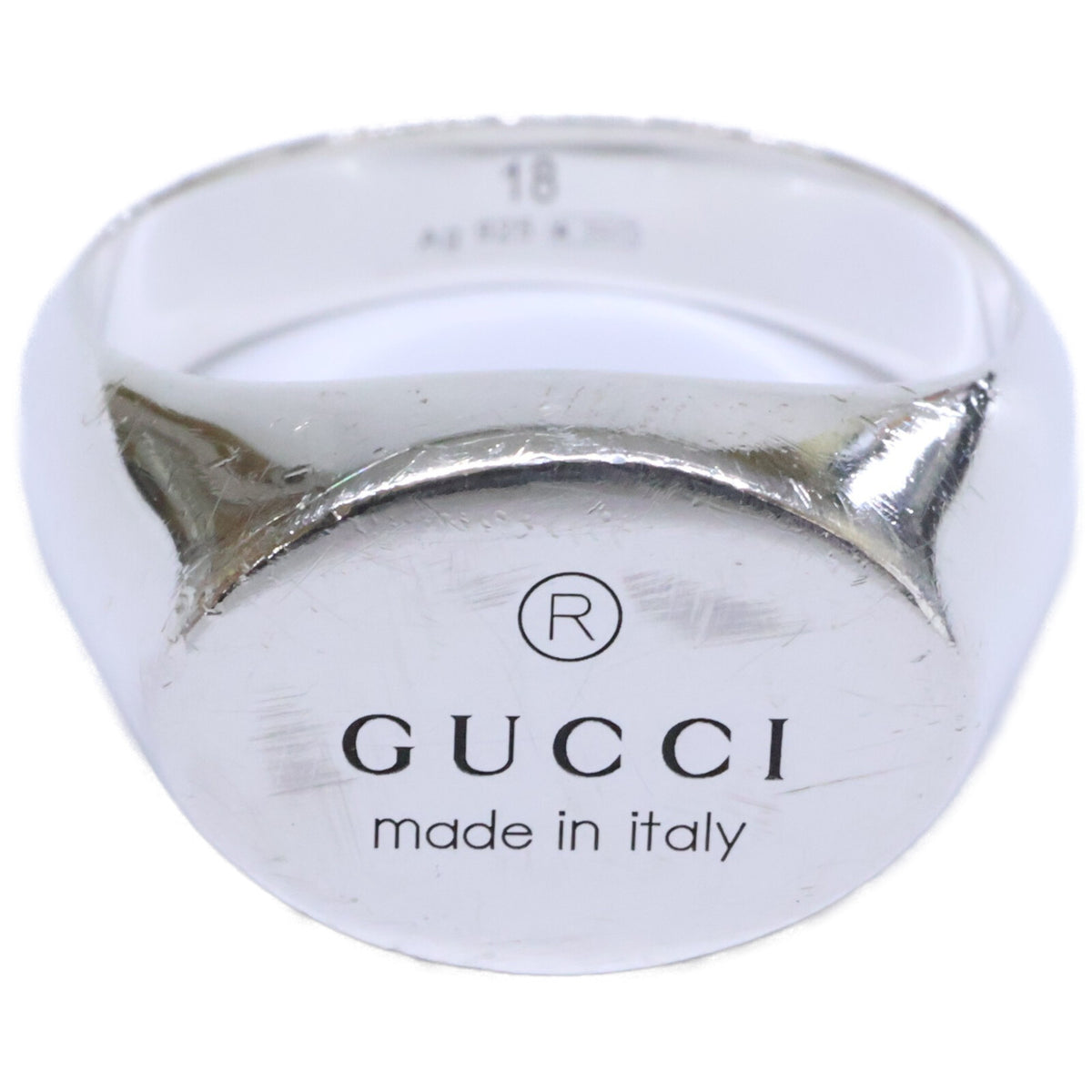 GUCCI グッチ Ag925 トレードマーク オーバル リング 指輪