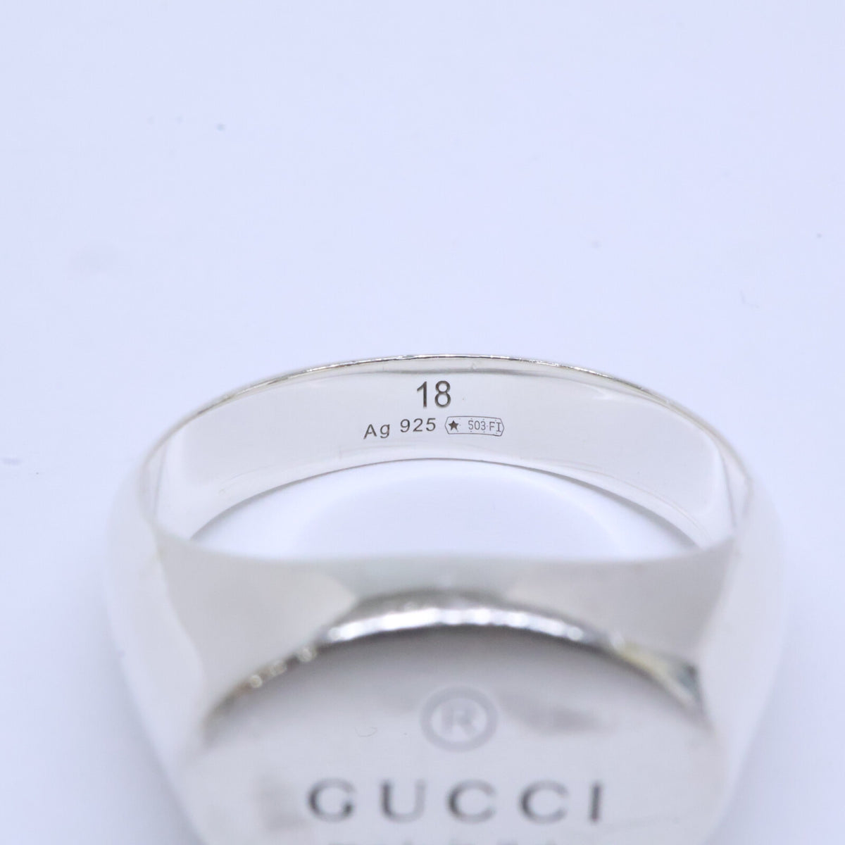 GUCCI グッチ Ag925 トレードマーク オーバル リング 指輪