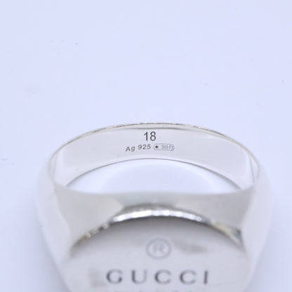 GUCCI グッチ Ag925 トレードマーク オーバル リング 指輪