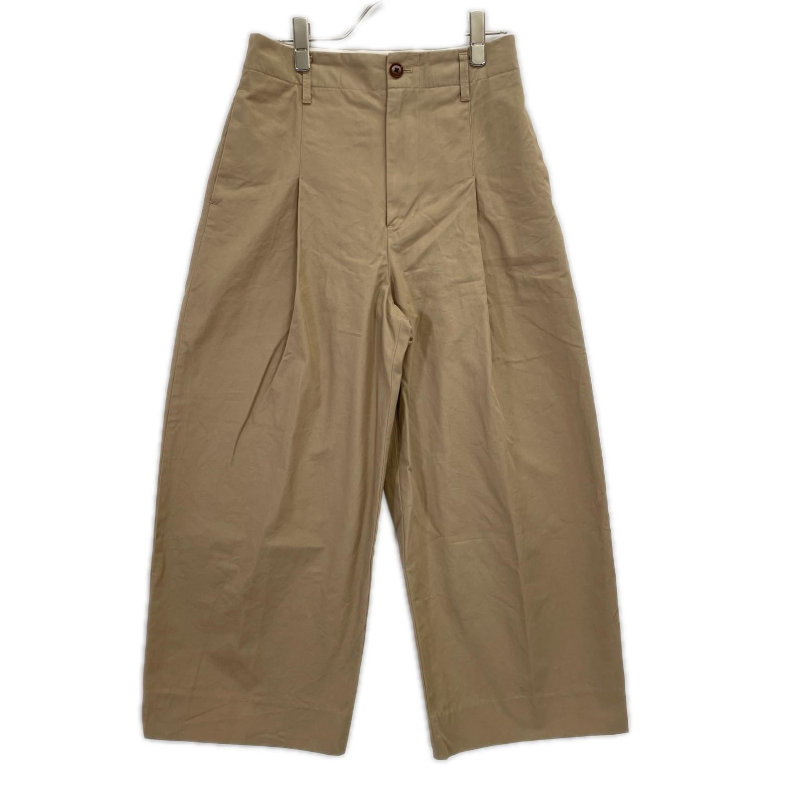 NIKKI ESSENTIAL PIECES ニッキエッセンシャルピーシーズ ベージュ Finx Twill 1-tuck Wide Trousers ボトムス
