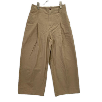 NIKKI ESSENTIAL PIECES ニッキエッセンシャルピーシーズ ベージュ Finx Twill 1-tuck Wide Trousers ボトムス