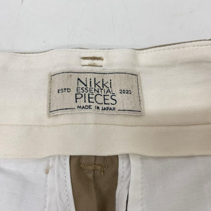 NIKKI ESSENTIAL PIECES ニッキエッセンシャルピーシーズ ベージュ Finx Twill 1-tuck Wide Trousers ボトムス