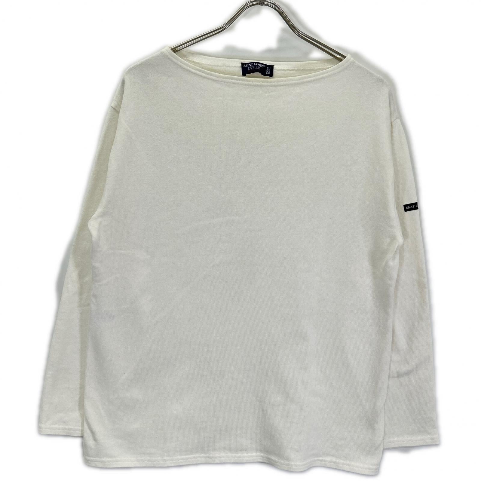 SAINT JAMES セントジェームス ホワイト ウェッソン ボートネック ロングスリーブ シャツ トップス