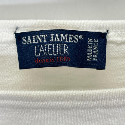 SAINT JAMES セントジェームス ホワイト ウェッソン ボートネック ロングスリーブ シャツ トップス