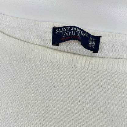 SAINT JAMES セントジェームス ホワイト ウェッソン ボートネック ロングスリーブ シャツ トップス