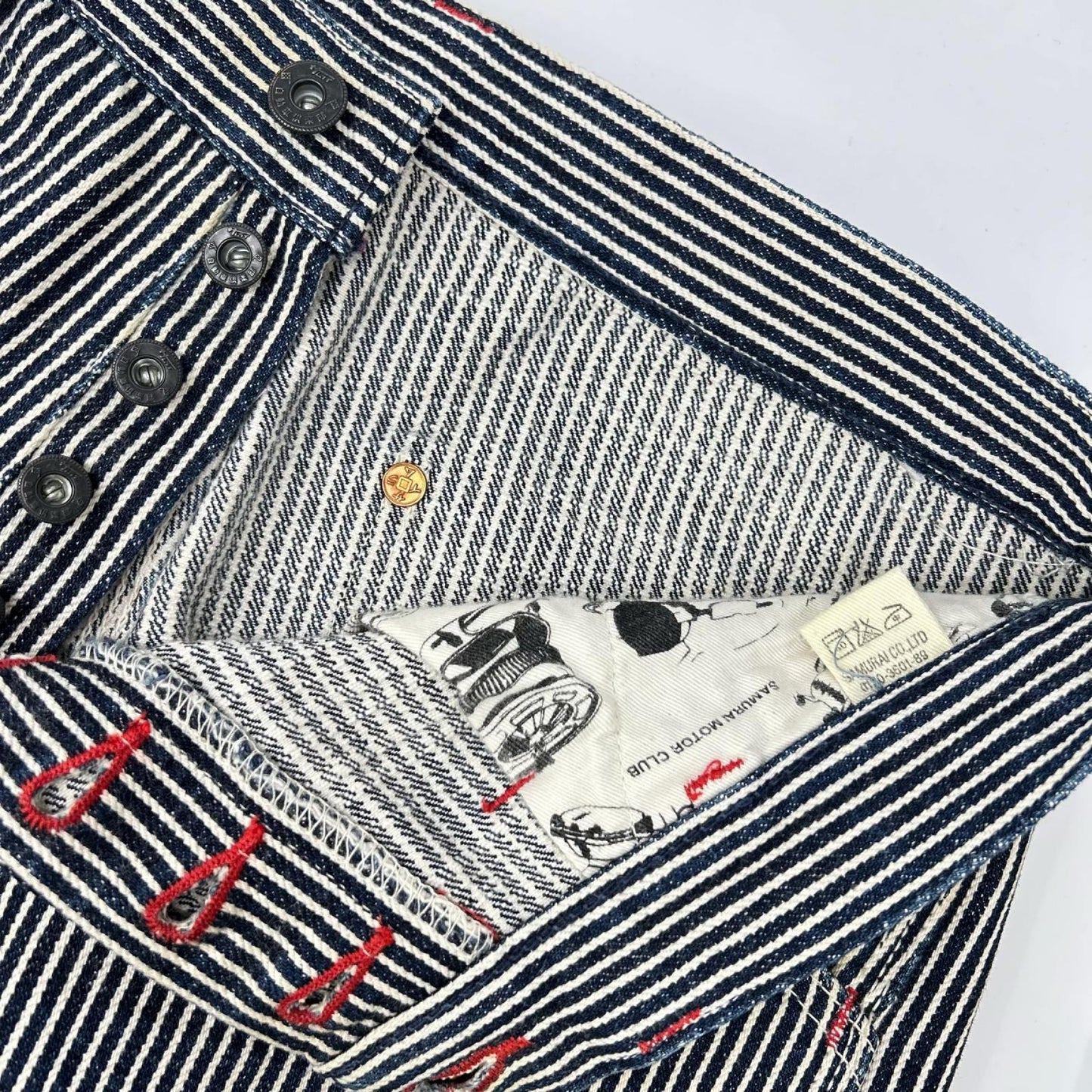 SAMURAI JEANS サムライジーンズ SM310DX-HC2 ヒッコリーペインターデニム ハーフパンツ ボトムス