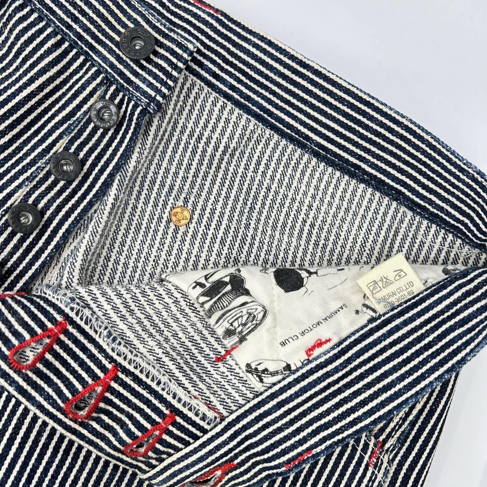 SAMURAI JEANS サムライジーンズ SM310DX-HC2 ヒッコリーペインターデニム ハーフパンツ ボトムス
