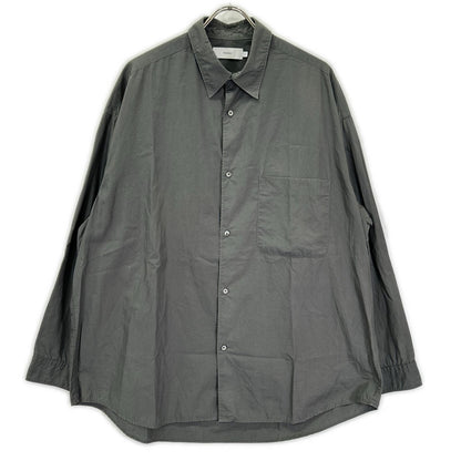 Graphpaper グラフペーパー グレー BROAD L/S OVERSIZED REGULAR COLLAR SHIRT トップス