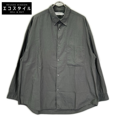 Graphpaper グラフペーパー グレー BROAD L/S OVERSIZED REGULAR COLLAR SHIRT トップス