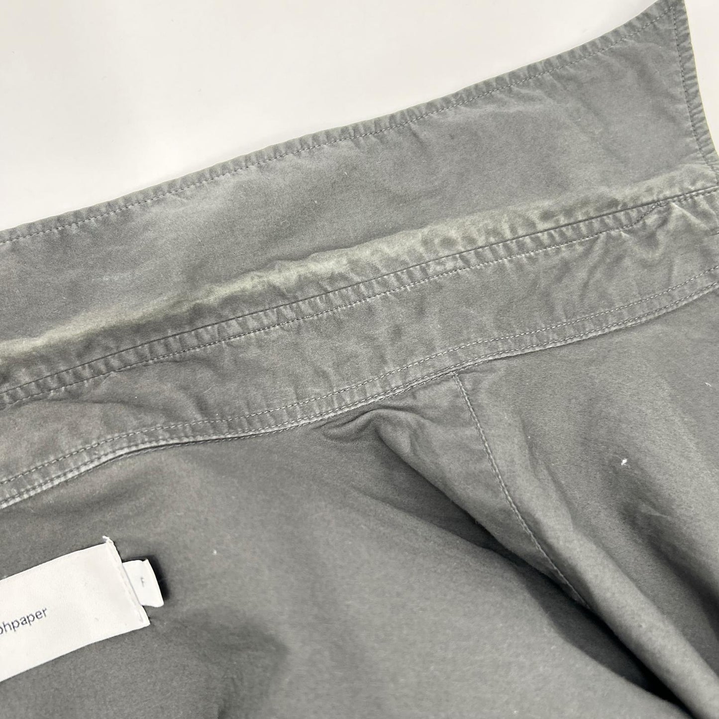 Graphpaper グラフペーパー グレー BROAD L/S OVERSIZED REGULAR COLLAR SHIRT トップス