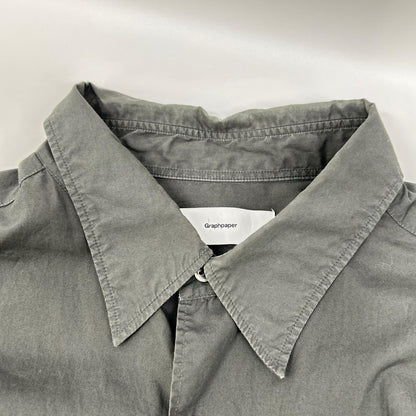 Graphpaper グラフペーパー グレー BROAD L/S OVERSIZED REGULAR COLLAR SHIRT トップス
