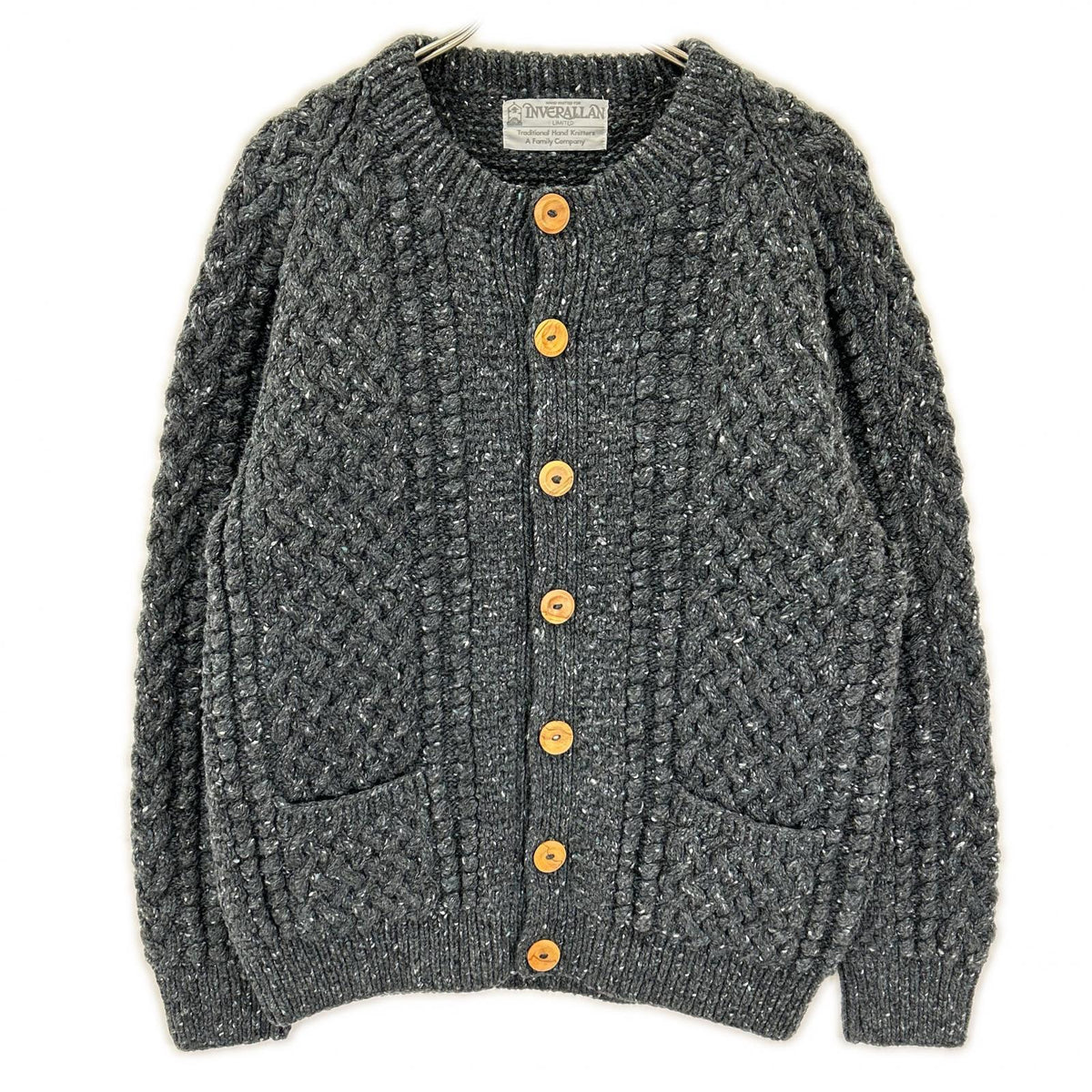 Inverallan インバーアラン チャコール ウール 4A GOLFER CARDIGAN トップス