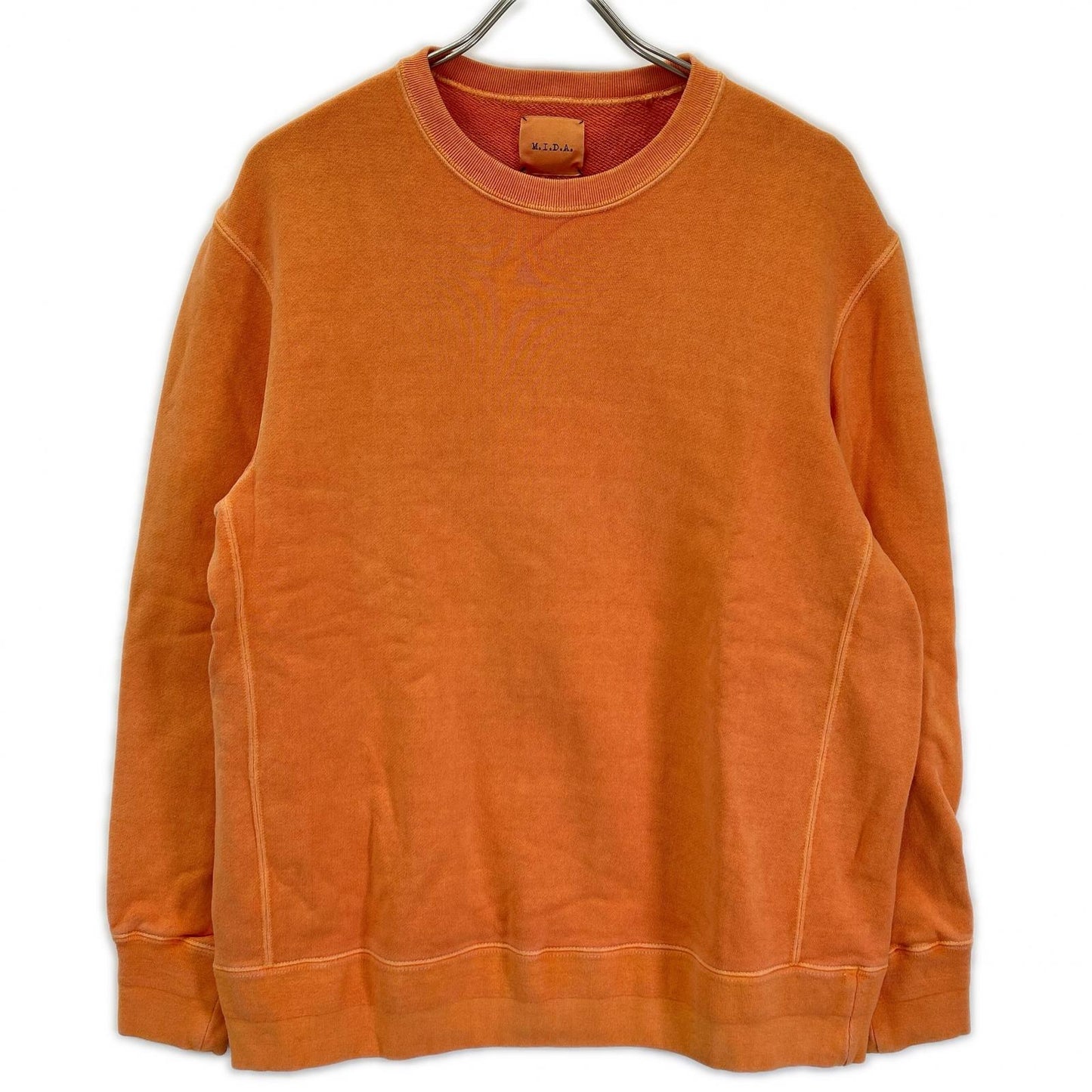 M.I.D.A. M.I.D.A. orange pigment-dyed sweatshirt tops