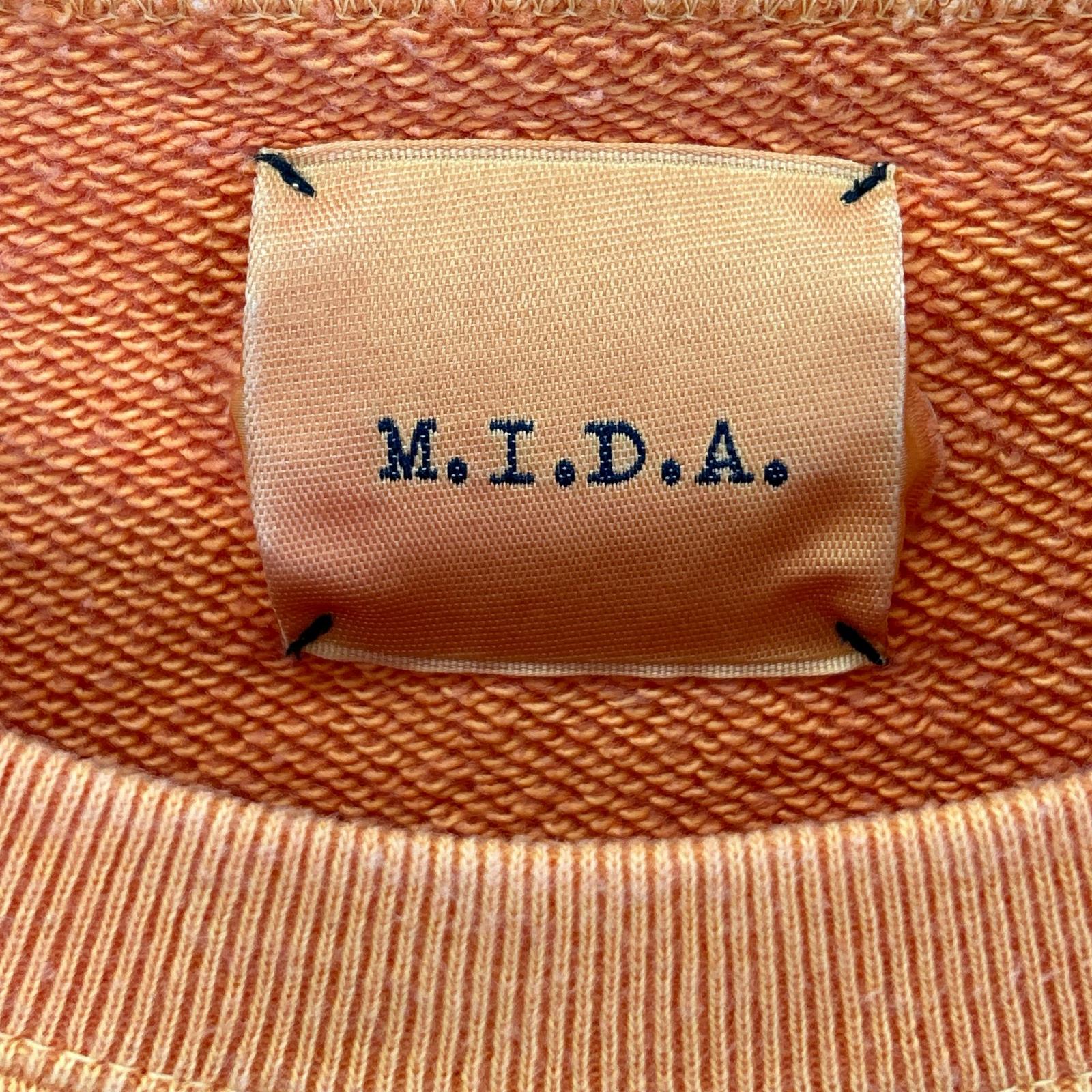 M.I.D.A. M.I.D.A. orange pigment-dyed sweatshirt tops