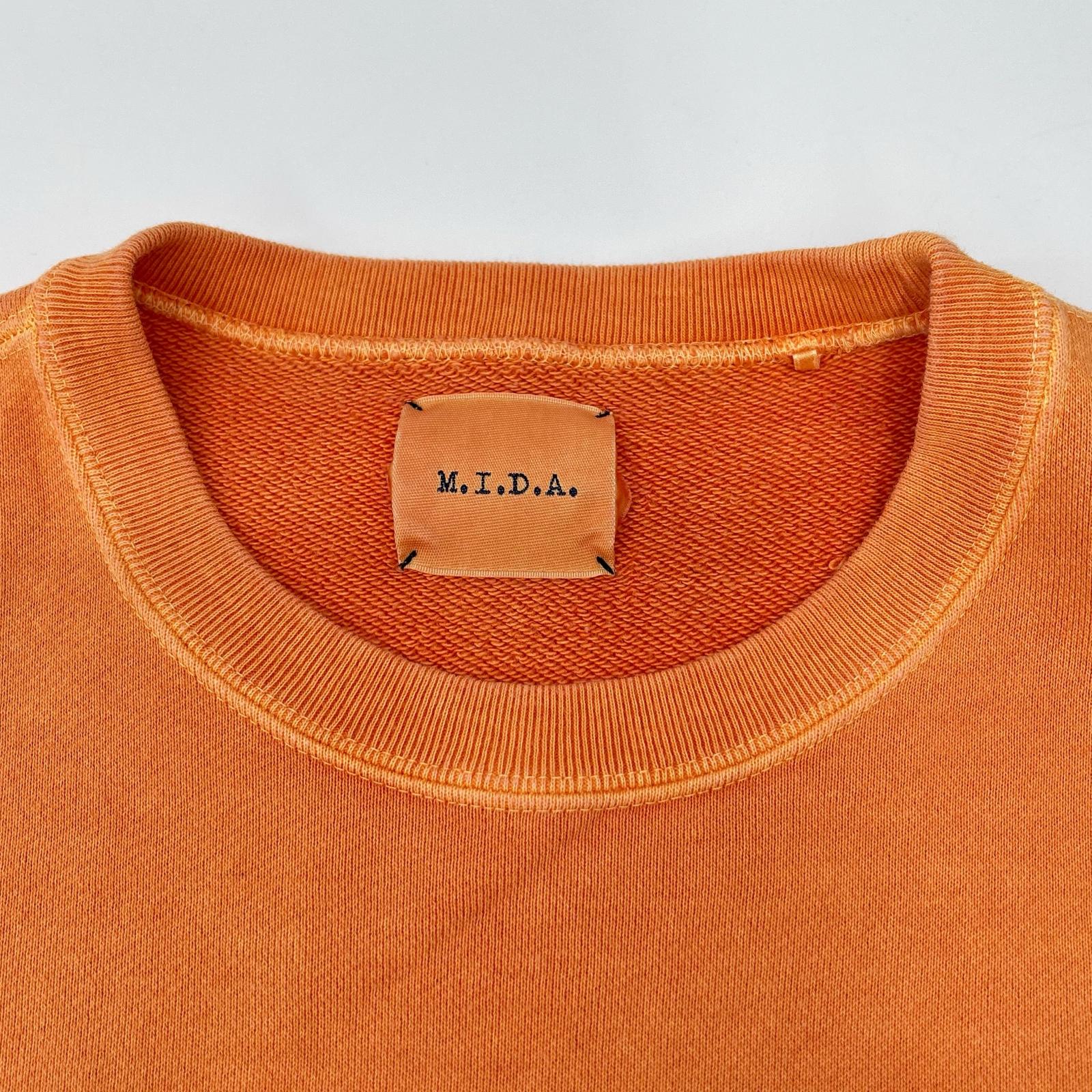 M.I.D.A. M.I.D.A. orange pigment-dyed sweatshirt tops