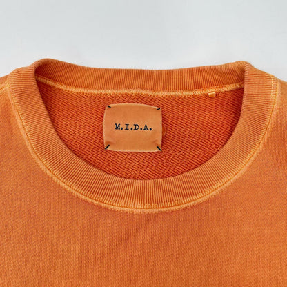 M.I.D.A. M.I.D.A. orange pigment-dyed sweatshirt tops
