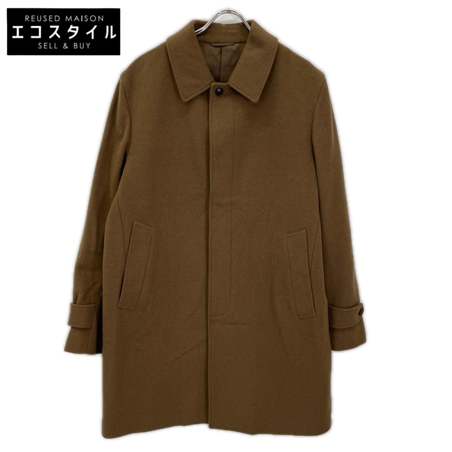 green label relaxing グリーンレーベルリラクシング ブラウン カシミア今混 チェスターコート コート