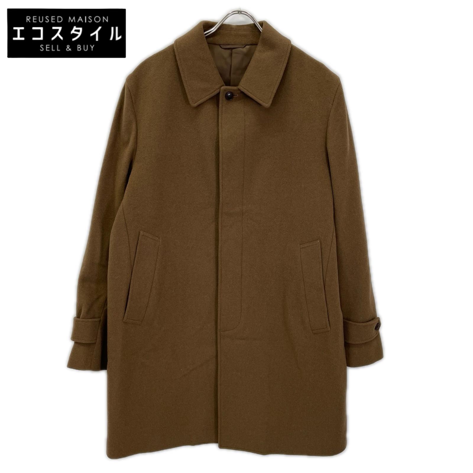 green label relaxing グリーンレーベルリラクシング ブラウン カシミア今混 チェスターコート コート