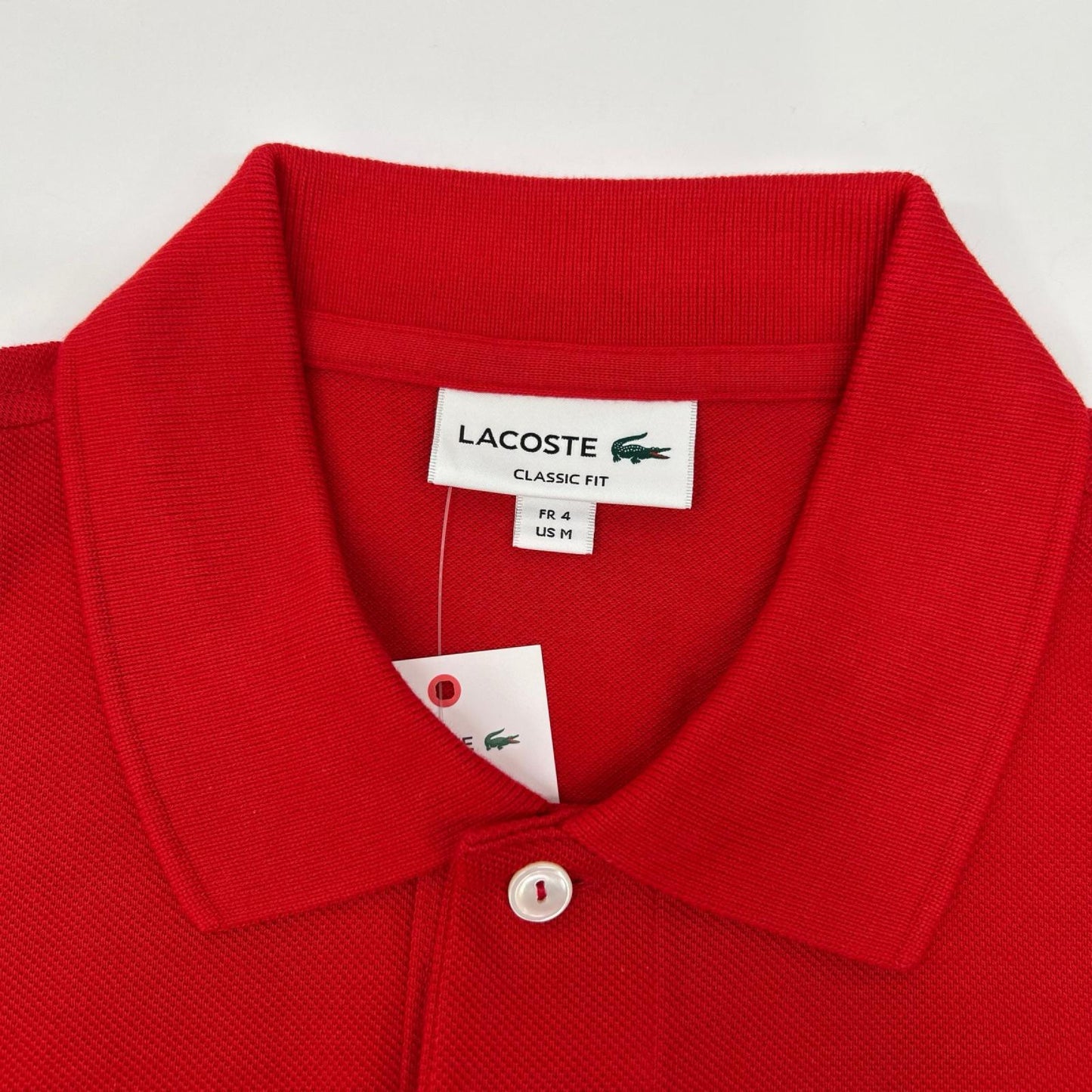 Lacoste ラコステ L1212AL レッド 鹿の子 ポロシャツ トップス