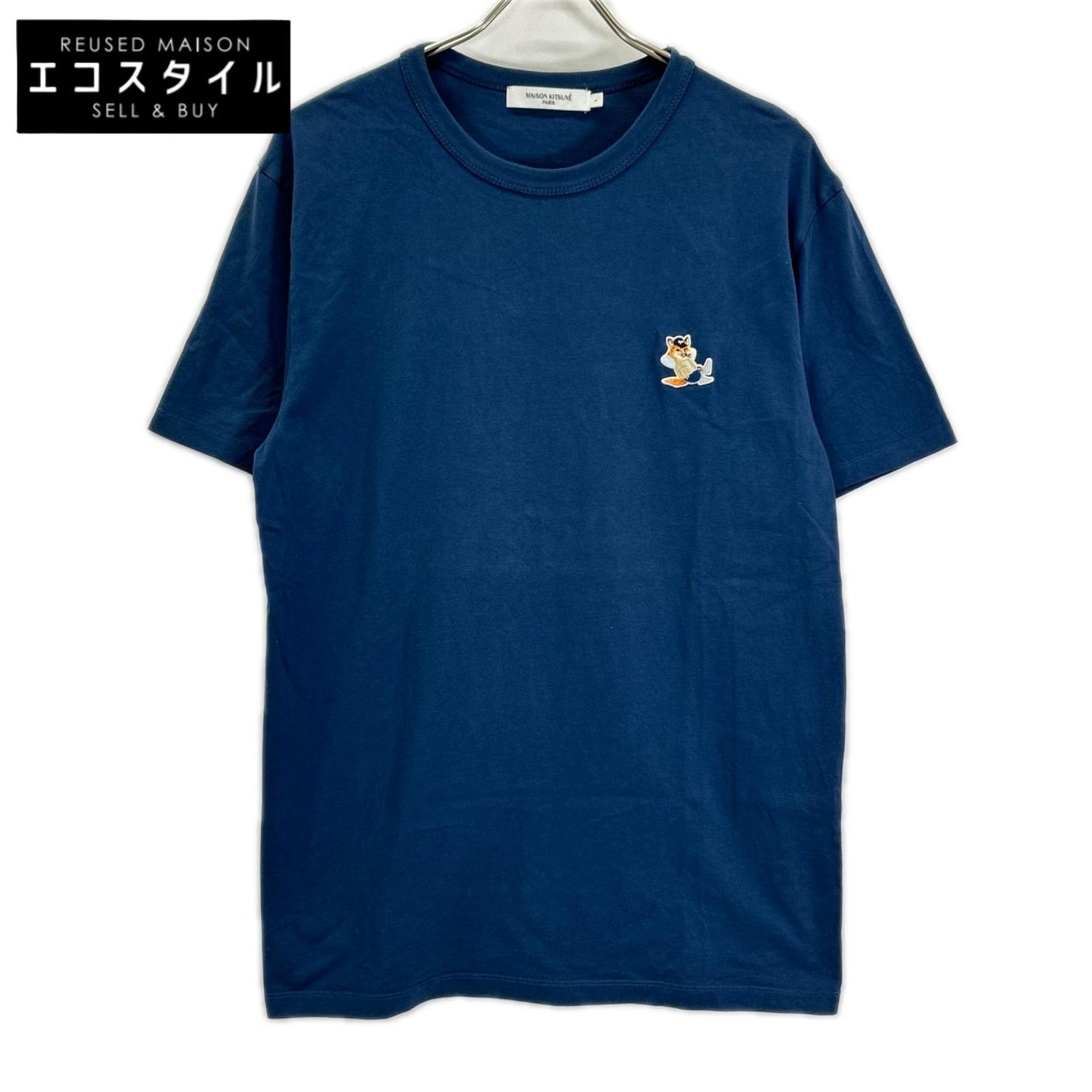 MAISON KITSUNE メゾンキツネ ブルー リラックスフォックス Tシャツ トップス