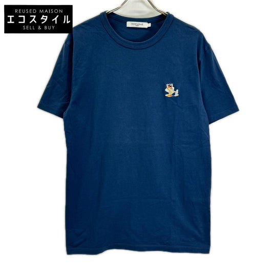 MAISON KITSUNE メゾンキツネ ブルー リラックスフォックス Tシャツ トップス