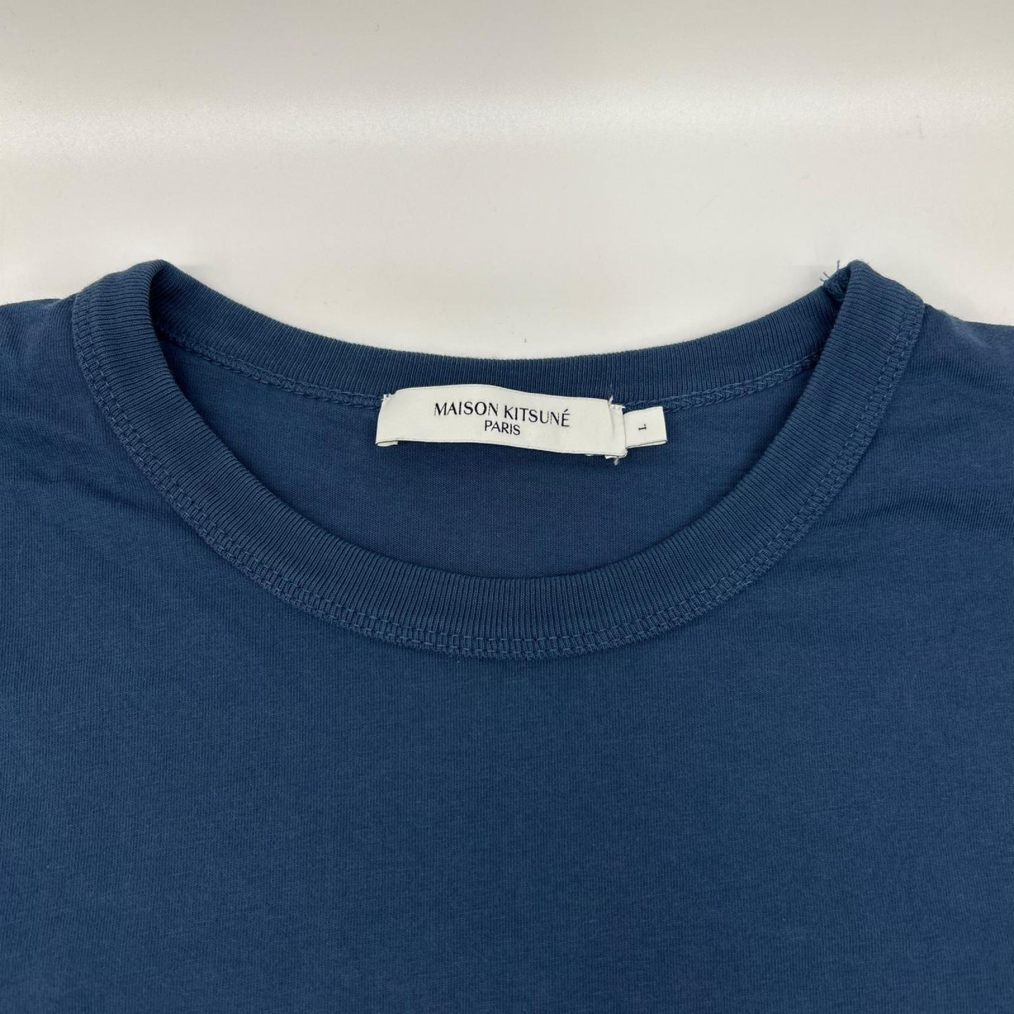MAISON KITSUNE メゾンキツネ ブルー リラックスフォックス Tシャツ トップス