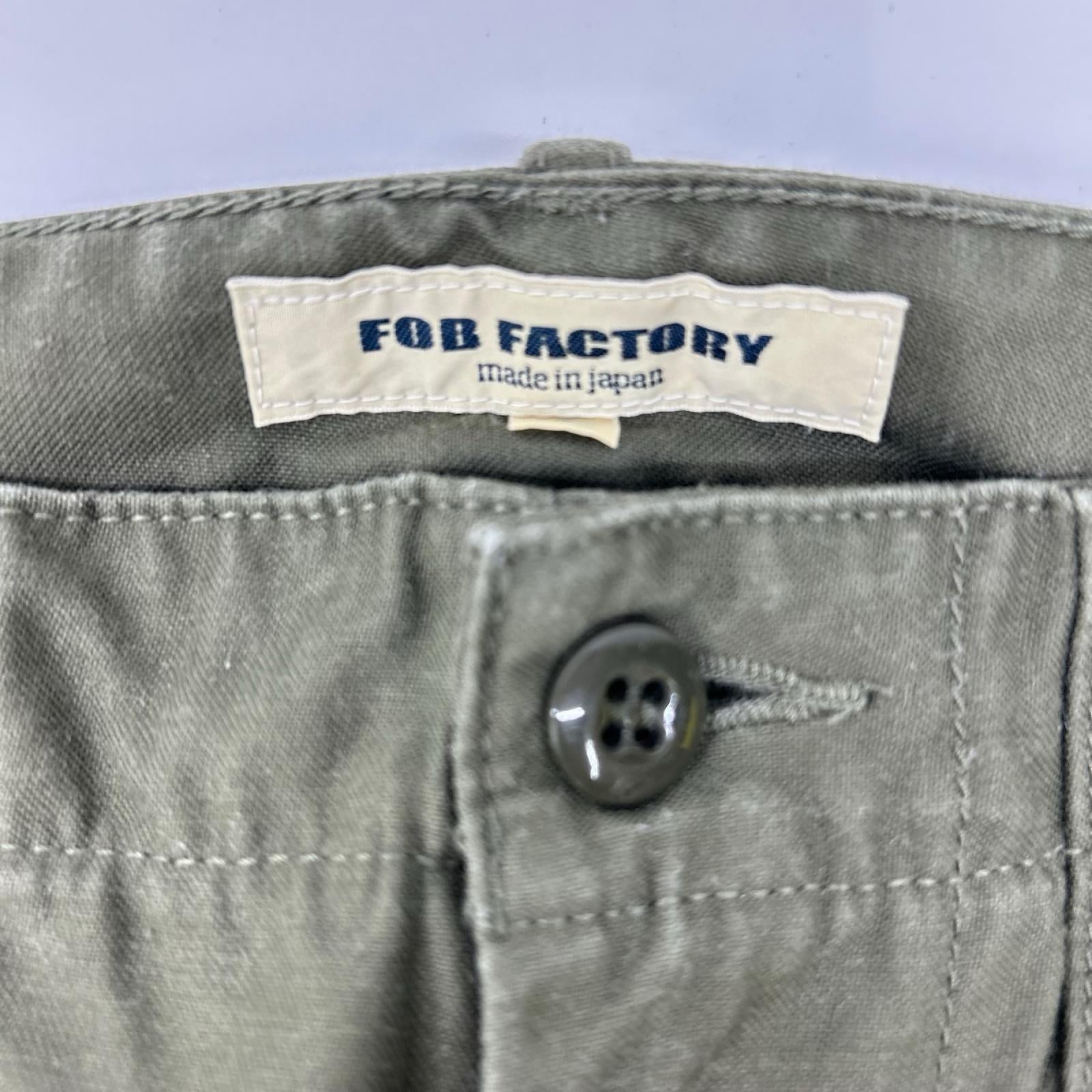 FOB FACTORY エフオービーファクトリー F0431 カーキ ベイカーパンツ ボトムス