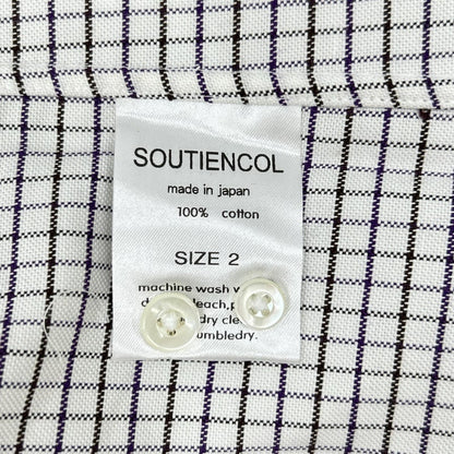 SOUTIENCOL スティアンコル ホワイト チェック BDシャツ トップス