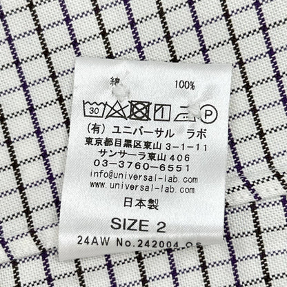 SOUTIENCOL スティアンコル ホワイト チェック BDシャツ トップス