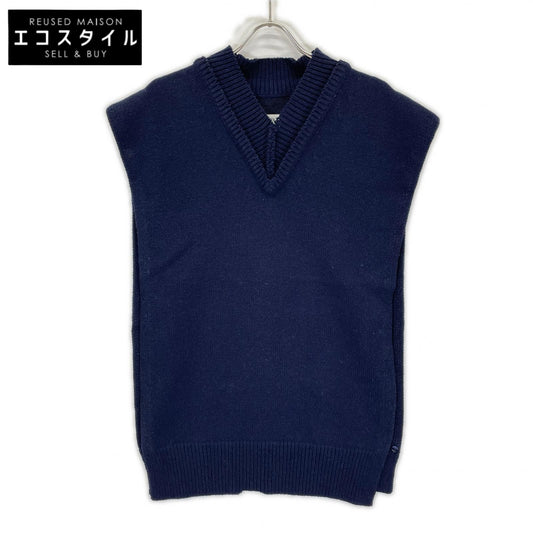 Maison margiela メゾンマルジェラ 24年製 SI1TH0001 S18064 Navy Tabard V-neck Gilet Vest