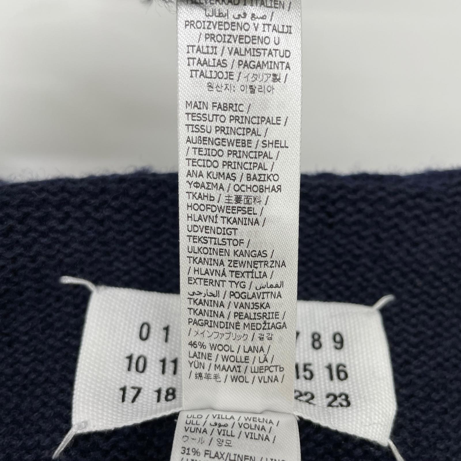 Maison margiela メゾンマルジェラ 24年製 SI1TH0001 S18064ネイビー タバード Vネック ジレ ベスト