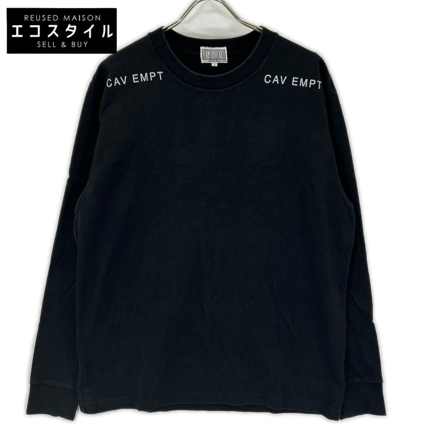 C.E CAV EMPT シーイー キャブ エンプト 011100100 ブラック ロングスリーブ バックプリント Tシャツ トップス
